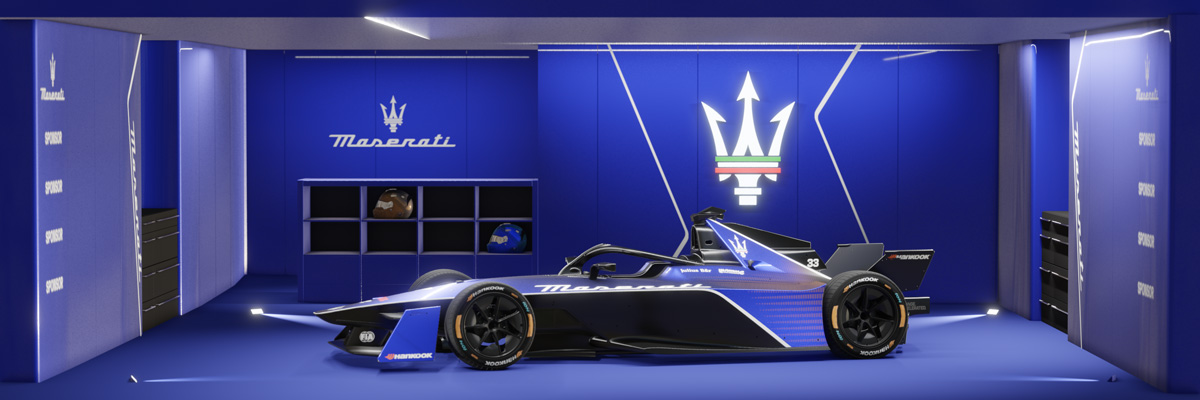 Maserati Fomula E garage shot